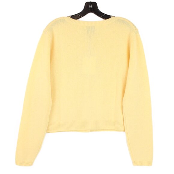 NWT Reformation Clara Cashmere Crew Neck Cardigan in Parmesan Size Large - Picture 2 of 12